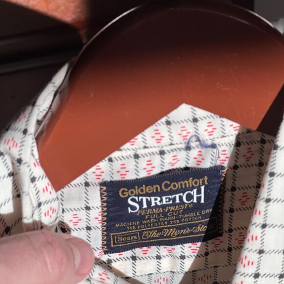 Vintage Sears Western Shirt Red and Black Pattern - Picture 2 of 4